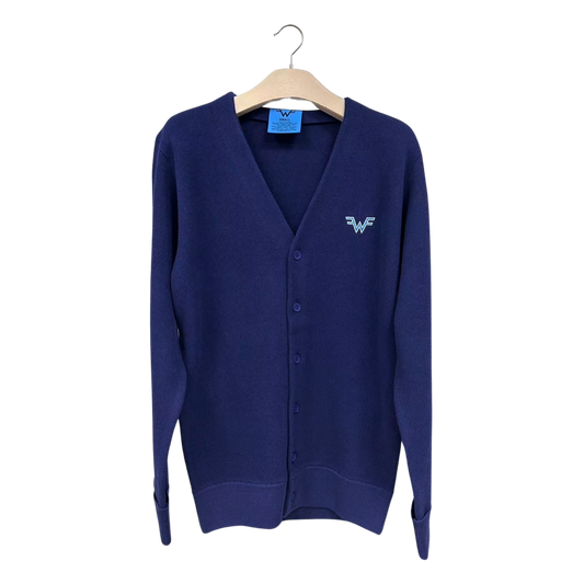 Navy Logo Cardigan