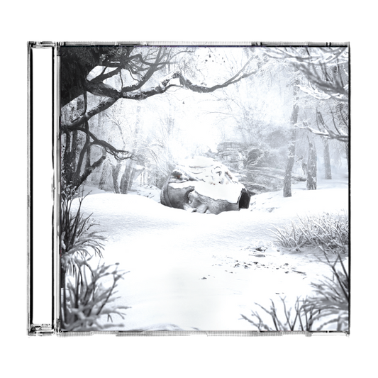 Black-and-white cd case with snowy forest scene and bare trees for sznz winter official weezer merchandise from weezer uk store