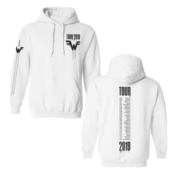 2019 Tour White Pullover Hoodie